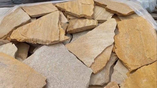 Плитняк златолит жёлтый для цоколя купить в Белебее