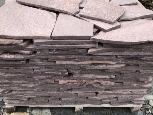 Плитняк лемезит бордовый для облицовки цоколя 20-25 мм  купить в Белебее